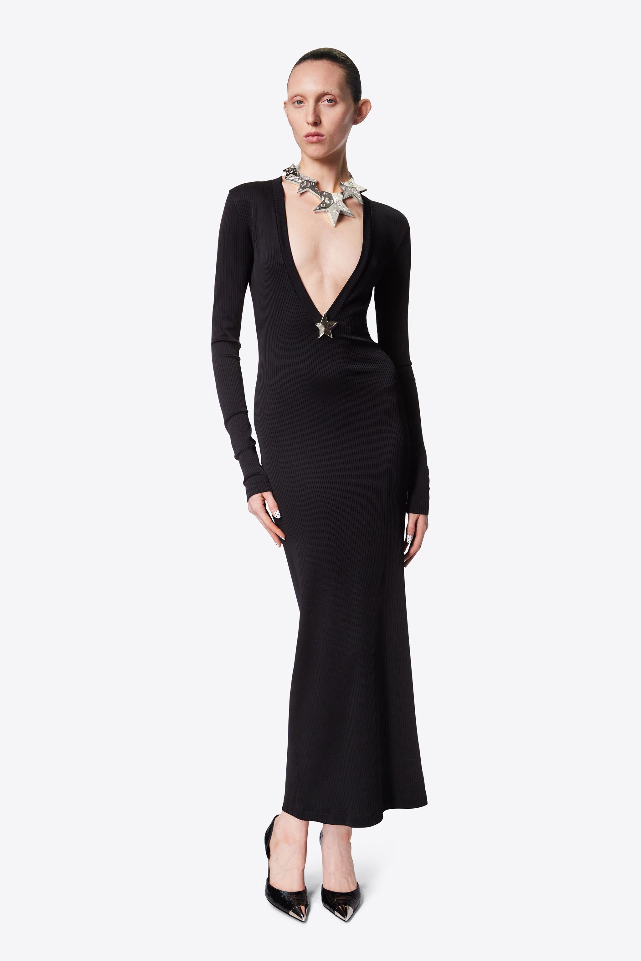 STAR STUD LONG SLEEVE DRESS - 3
