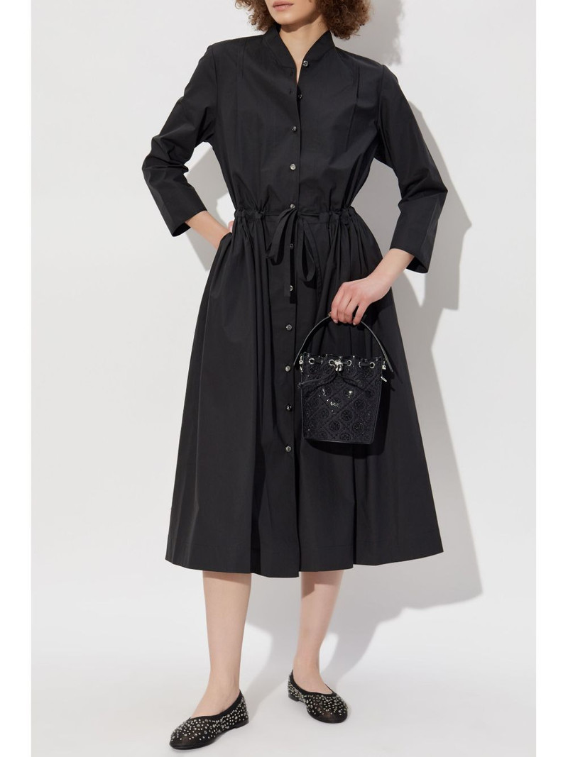 TORY BURCH belted cotton shirt dress outlook