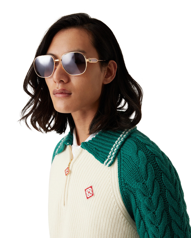 Silver & Gold The Vermont Sunglasses | Casablanca Paris 6