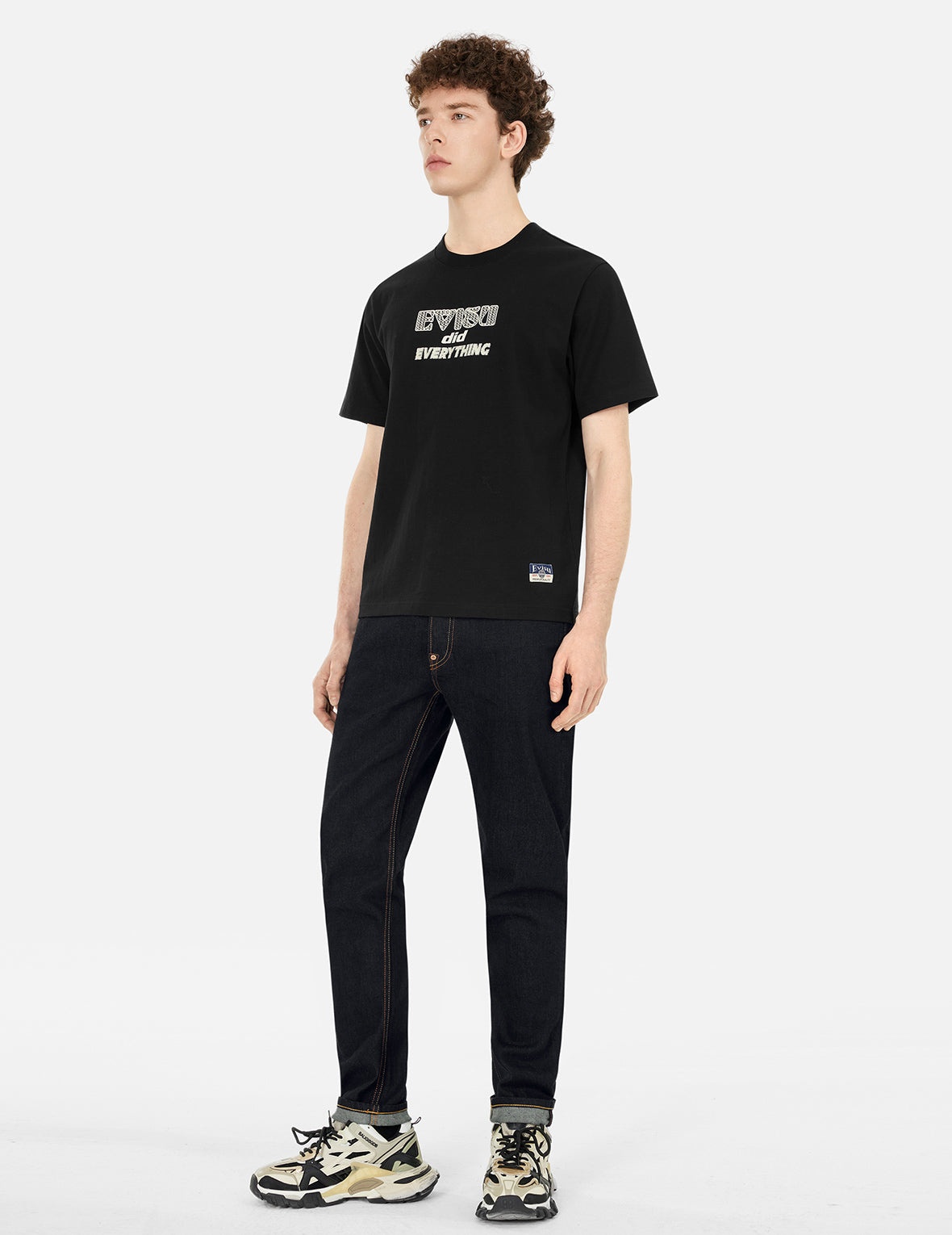 Seagull with Kamon Print Pockets Carrot Fit Jeans #2017 - 4