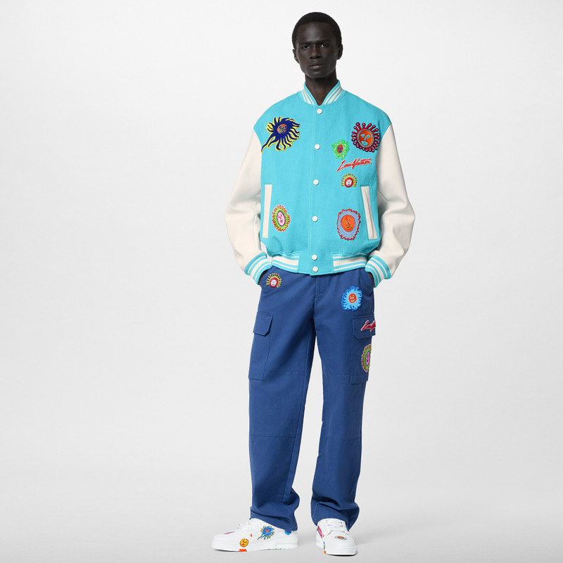 Louis Vuitton LV x YK Embroidered Faces Varsity Blouson outlook