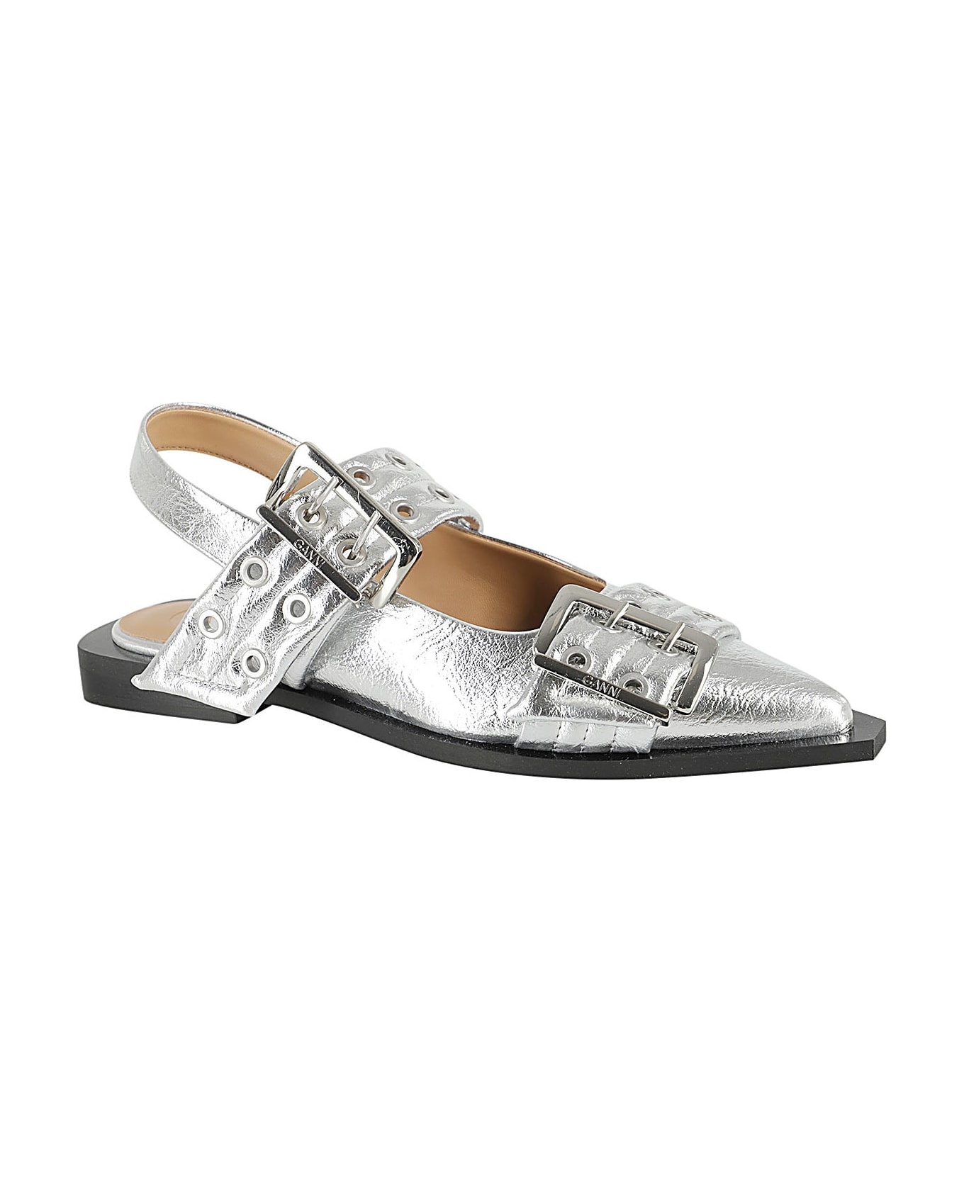 'wide Belt Buckle' Ballet Flats - 2