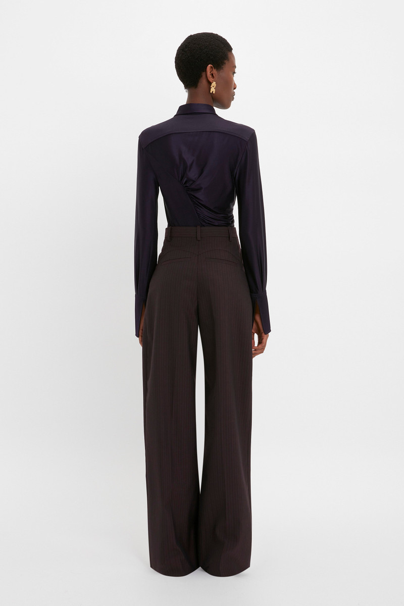 Wide Leg Trouser In Blackberry Azure 4