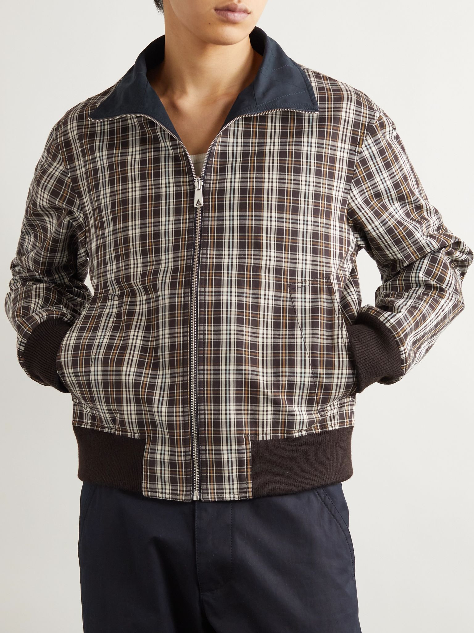 Reversible Cotton-Drill Blouson Jacket Navy - 3