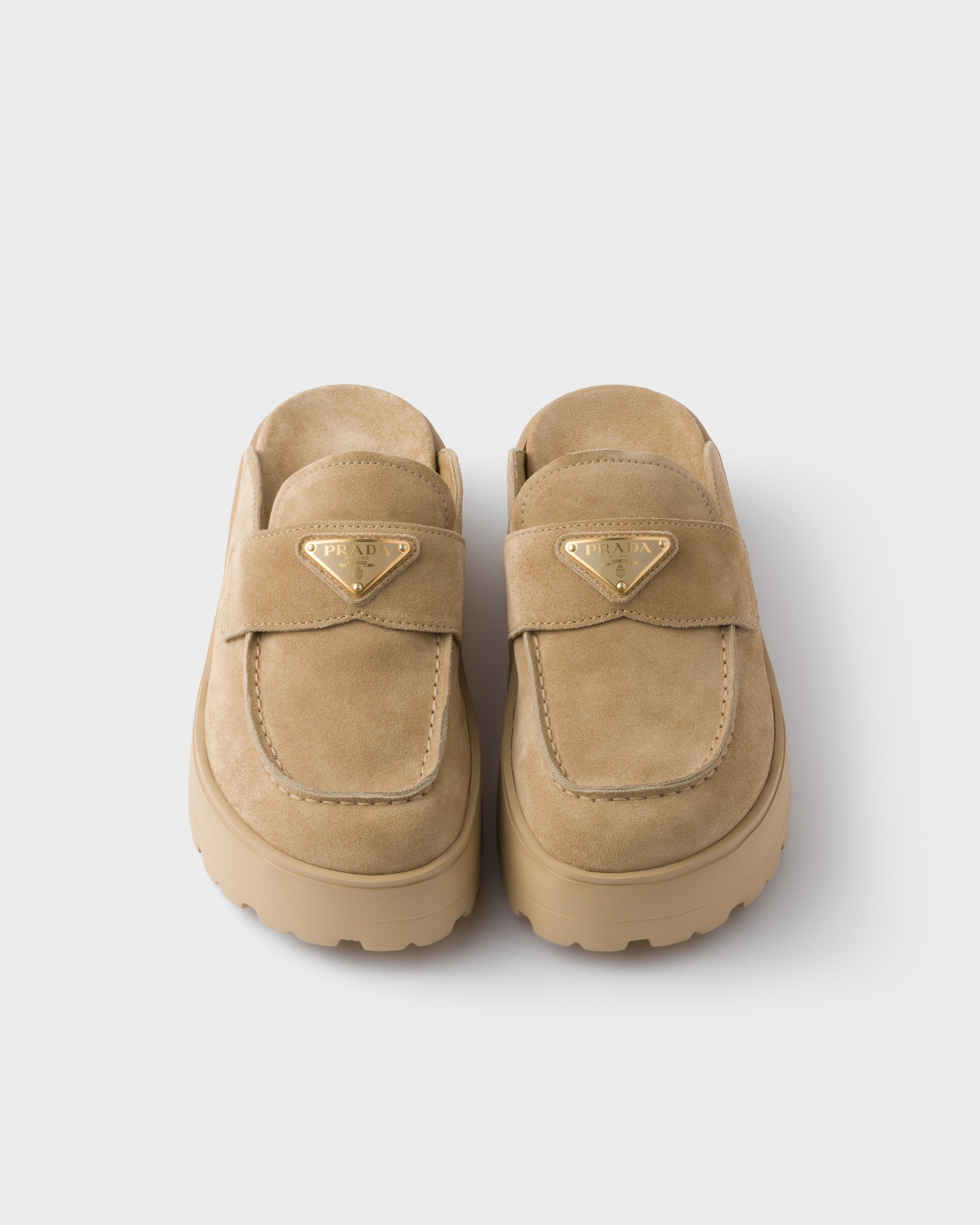 Suede flatform mules - 3