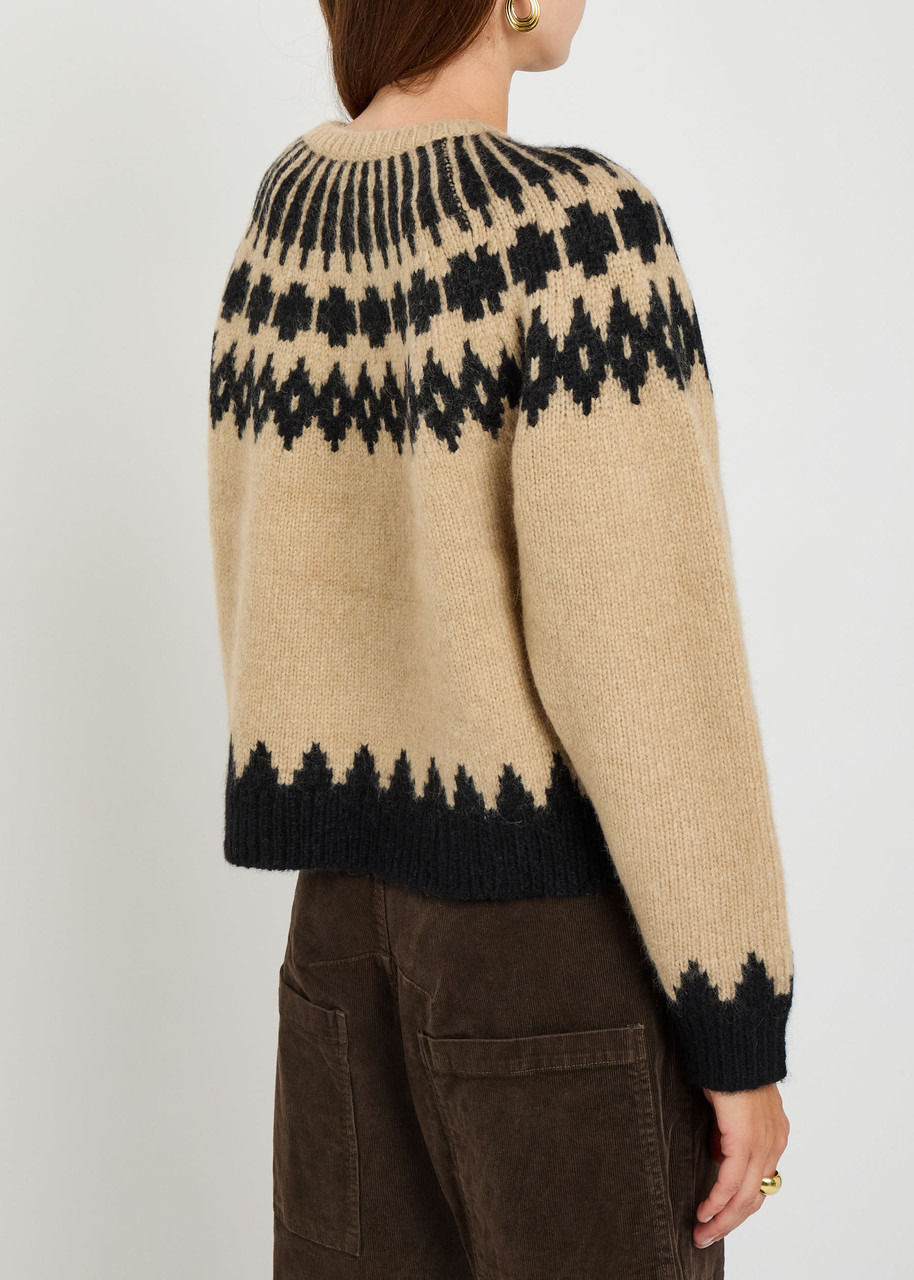 Nili Lotan Alena Fair Isle Alpaca-blend Jumper - 3