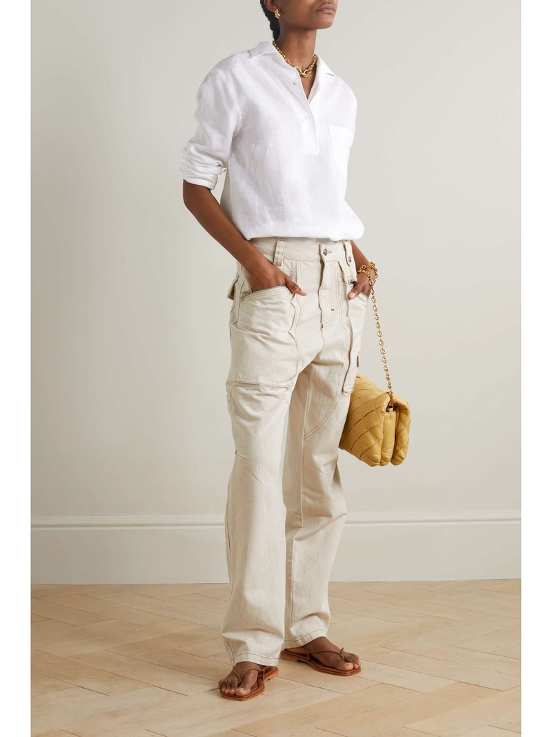 Loro Piana Appliquéd linen shirt outlook