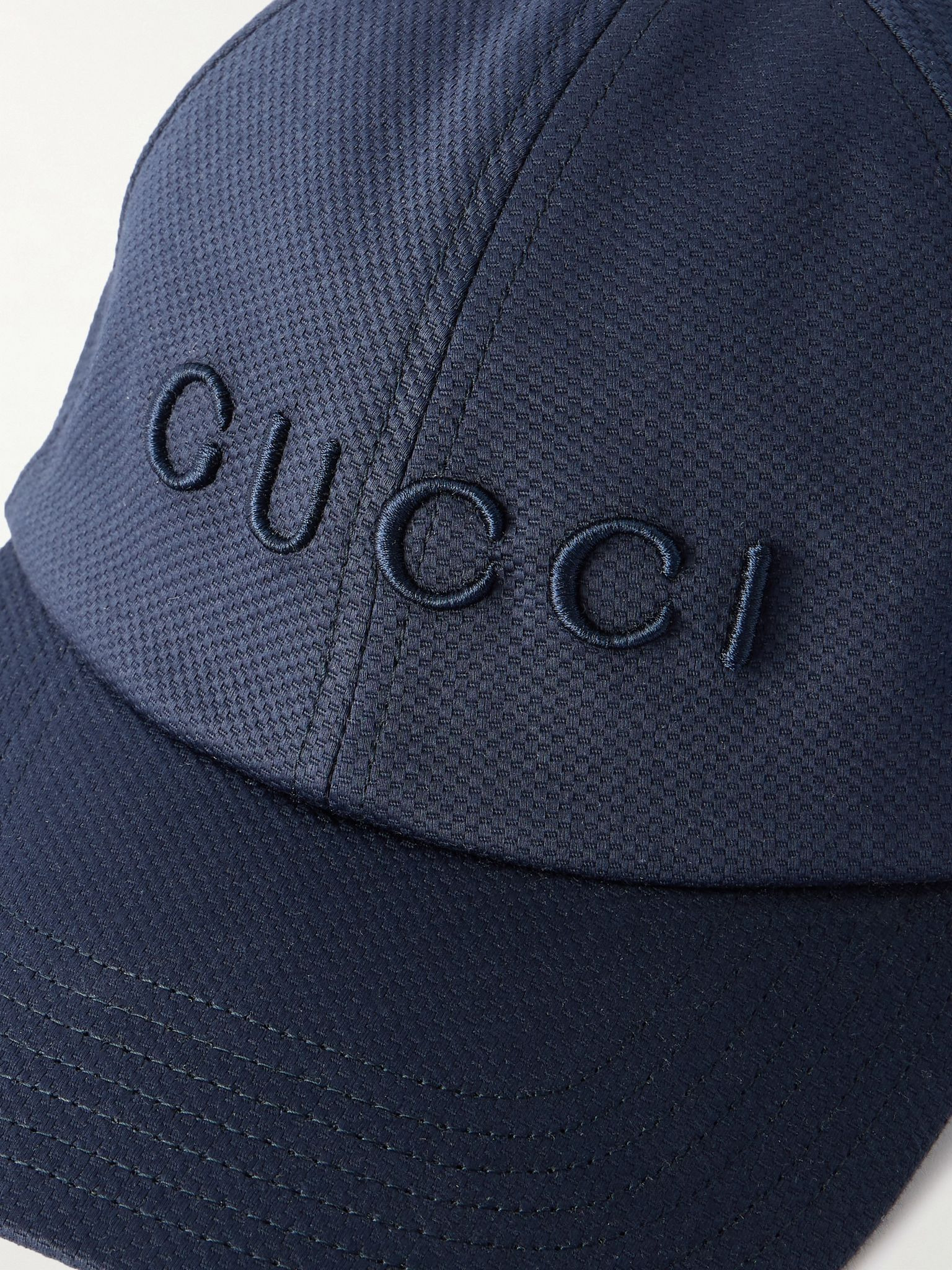Logo-Embroidered Cotton-Blend Canvas Baseball Cap Navy - 4