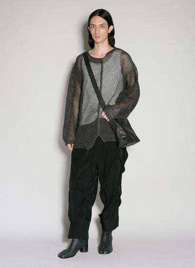Yohji Yamamoto Uneven Open-Knit Sweater outlook