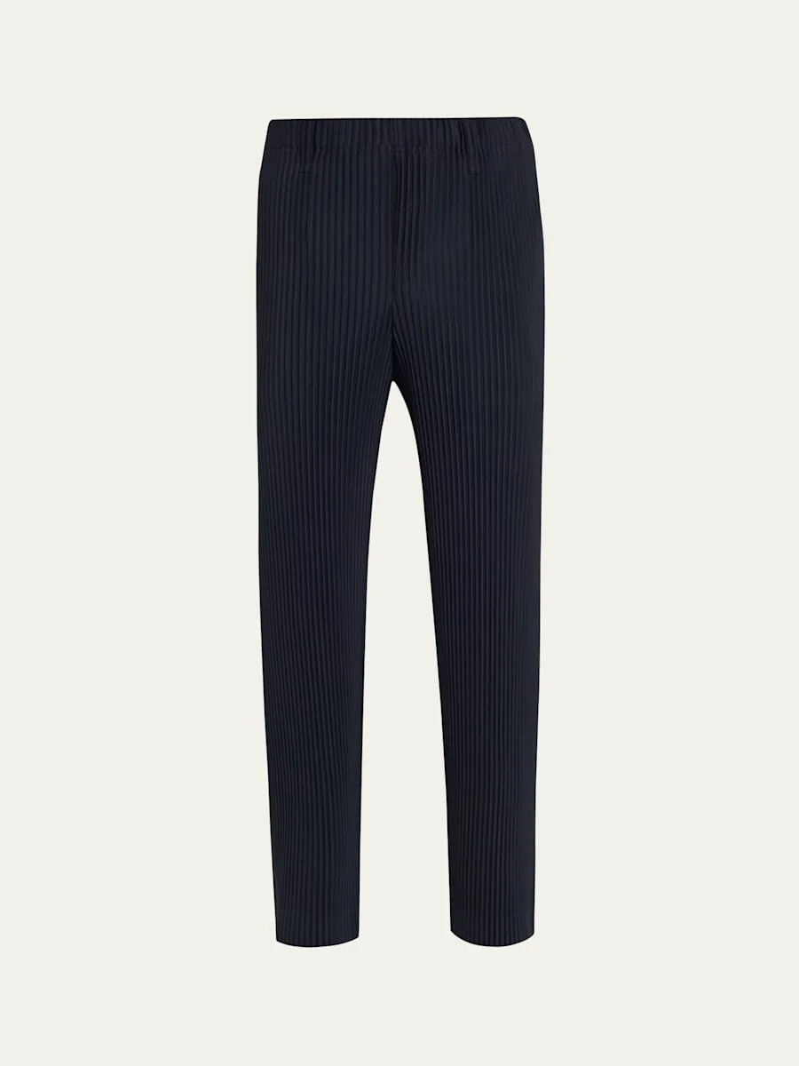 Men's Pleated Polyester Pants - 1