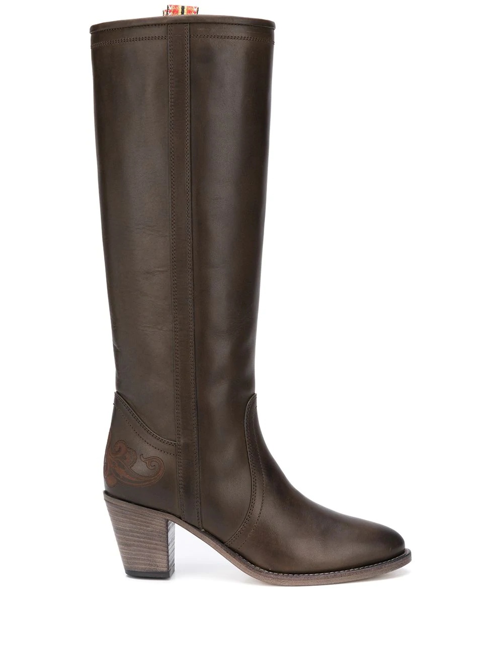 slip-on calf leather boots - 1