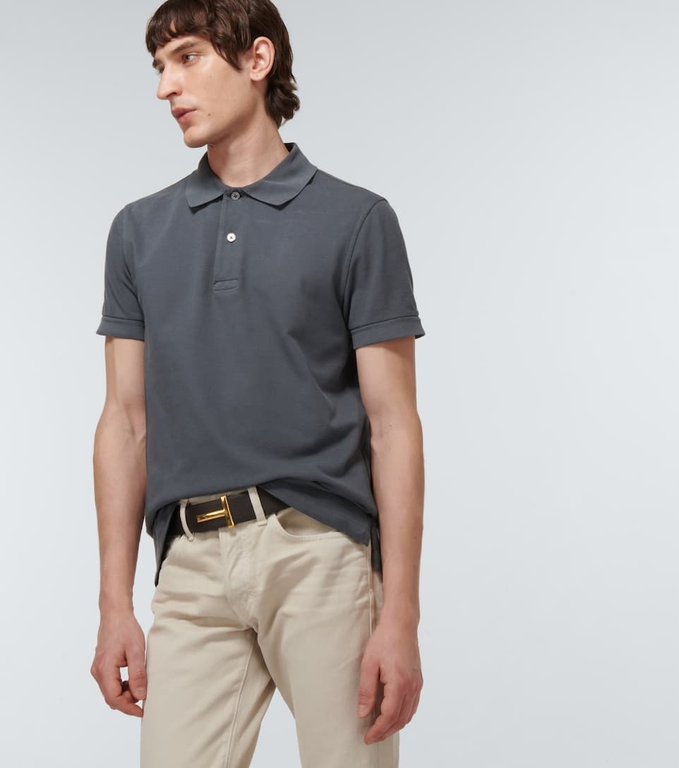 Tennis cotton piqué polo shirt - 5