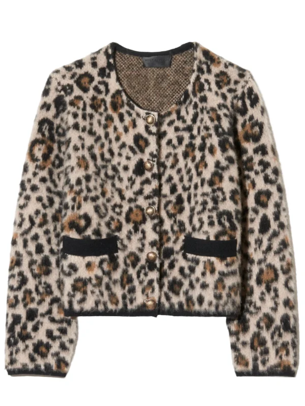 Beyton Cardigan in Jute Leopard - 1