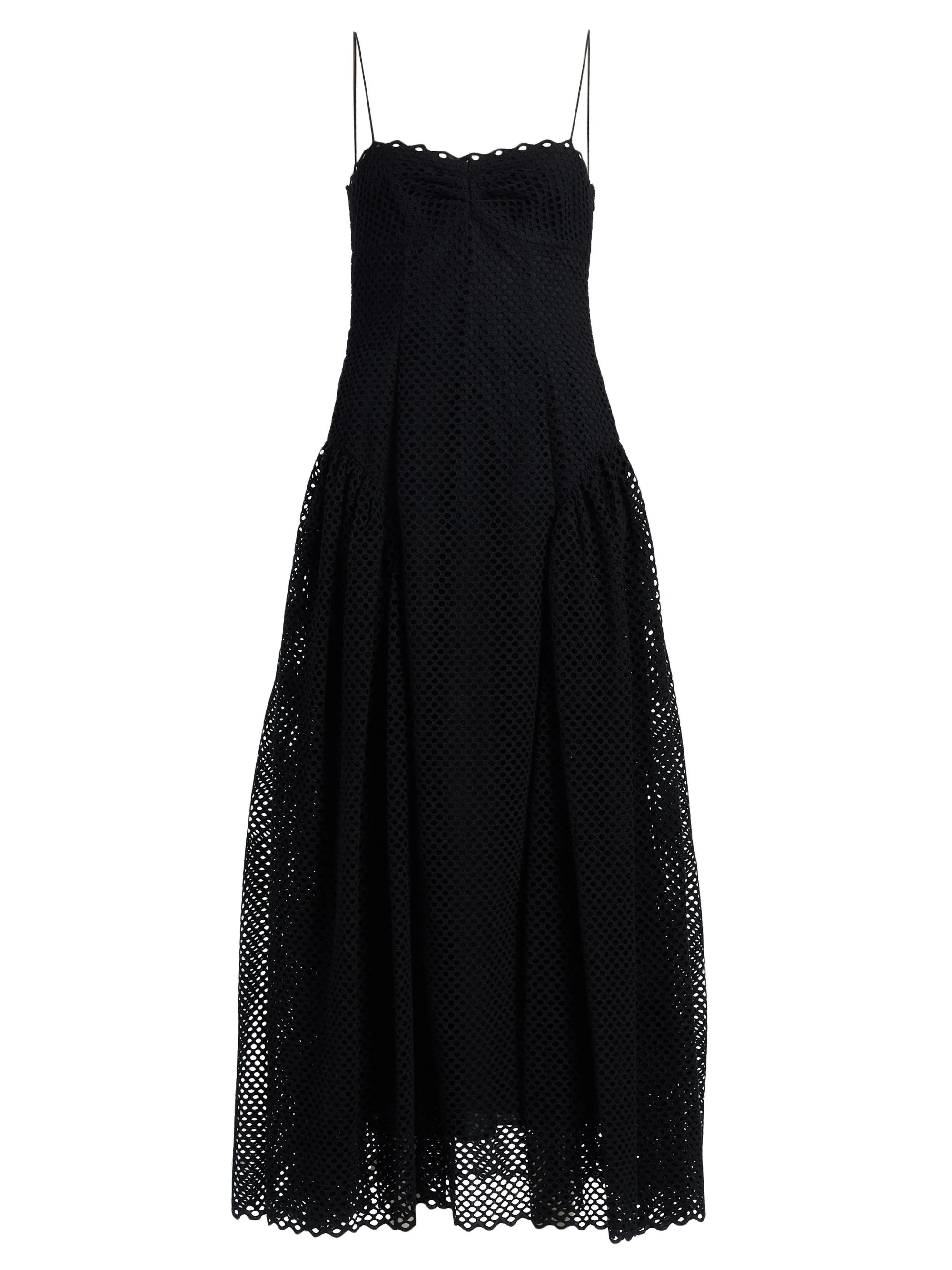 Women's Isotta Cotton Mesh Maxi Dress - Noir - 1