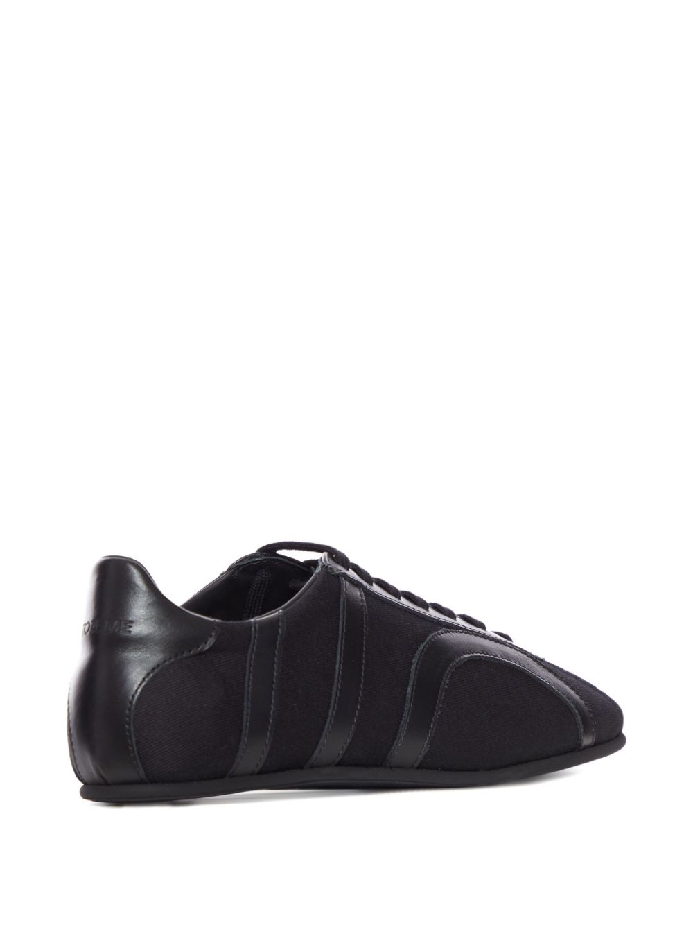 leather-panel recycled-cotton sneakers - 3