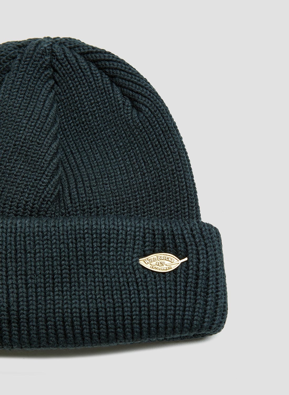 Wild Bricks Heavy Leaf Watch Cap in Dark Green - 2