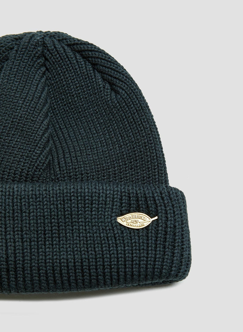 Nigel Cabourn Wild Bricks Heavy Leaf Watch Cap in Dark Green outlook