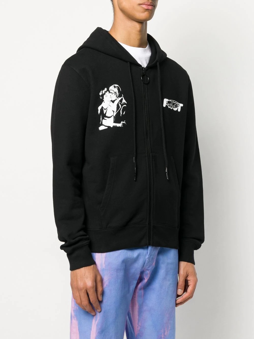 Kiss 21 print zip hoodie - 4