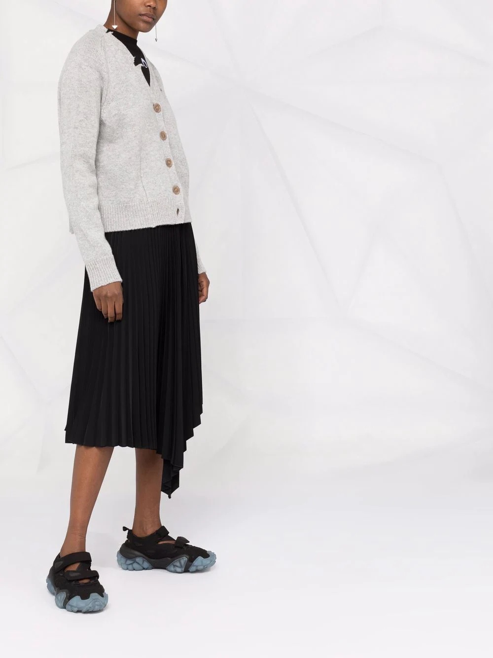 distressed button-down cardigan - 6