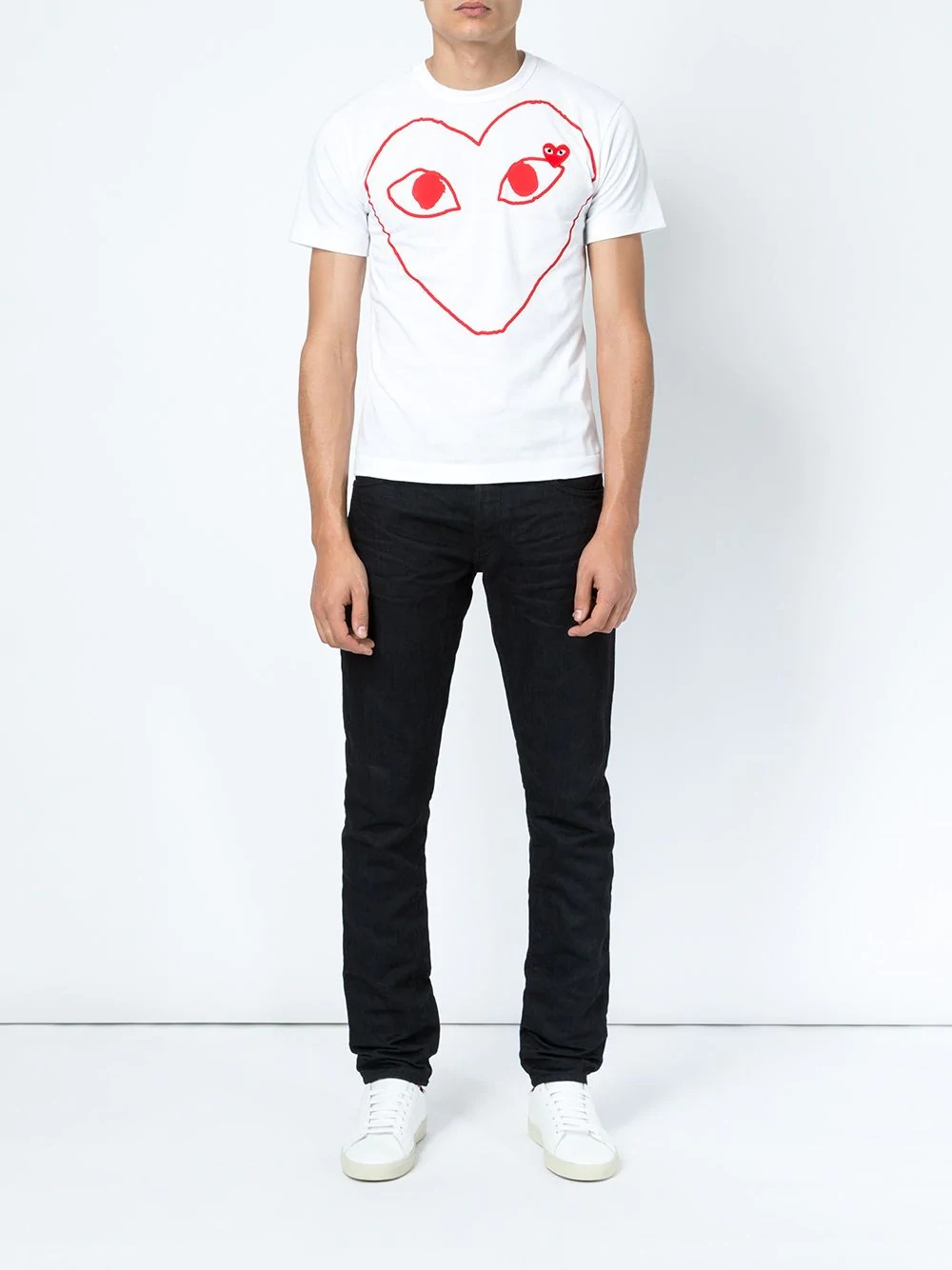 heart print T-shirt - 2