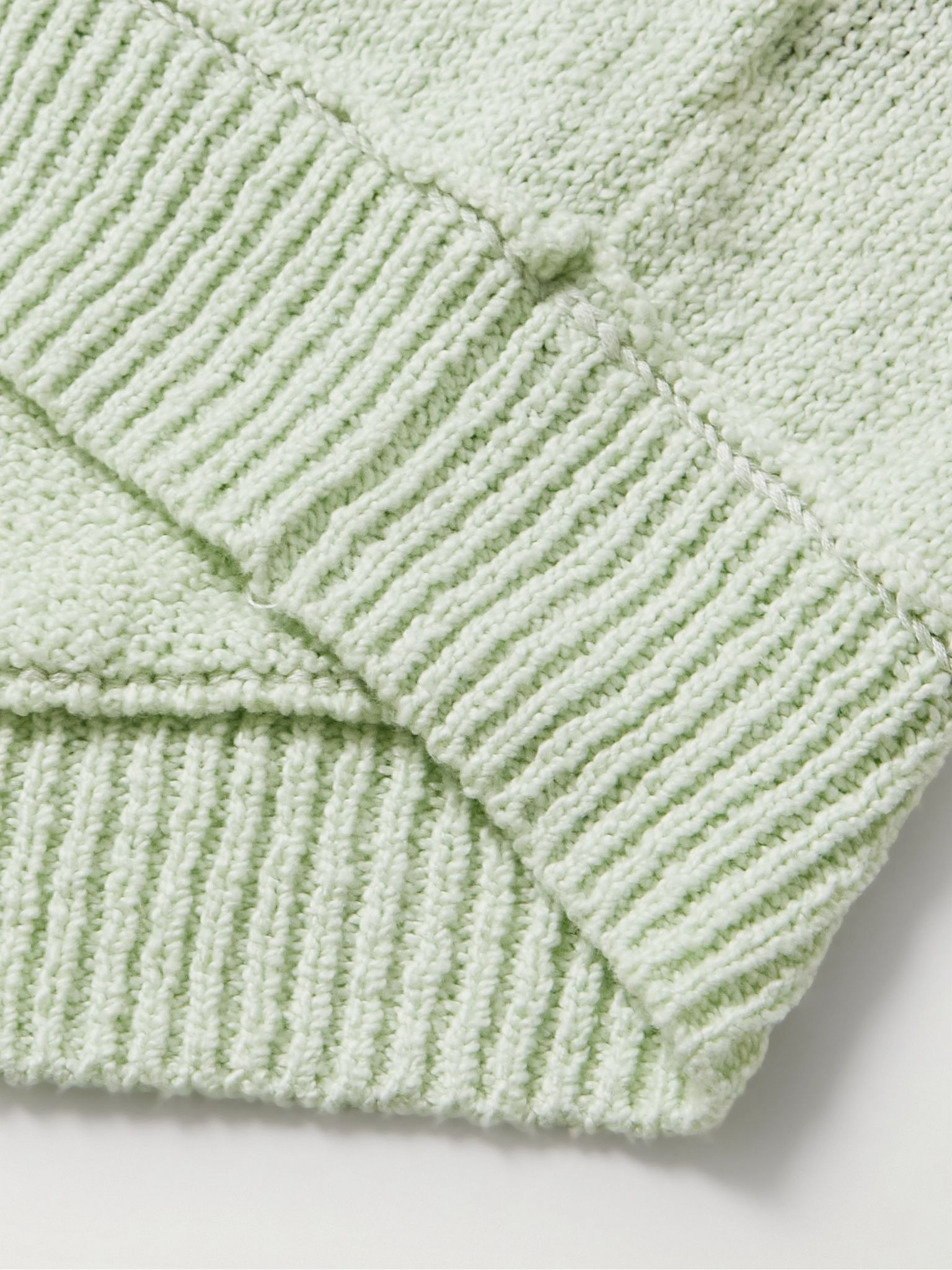 Organic Cotton and Silk-Blend Sweater Light green - 4