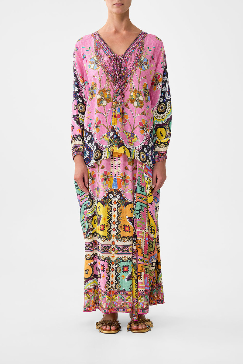 CAMILLA LACE UP BLOUSE outlook