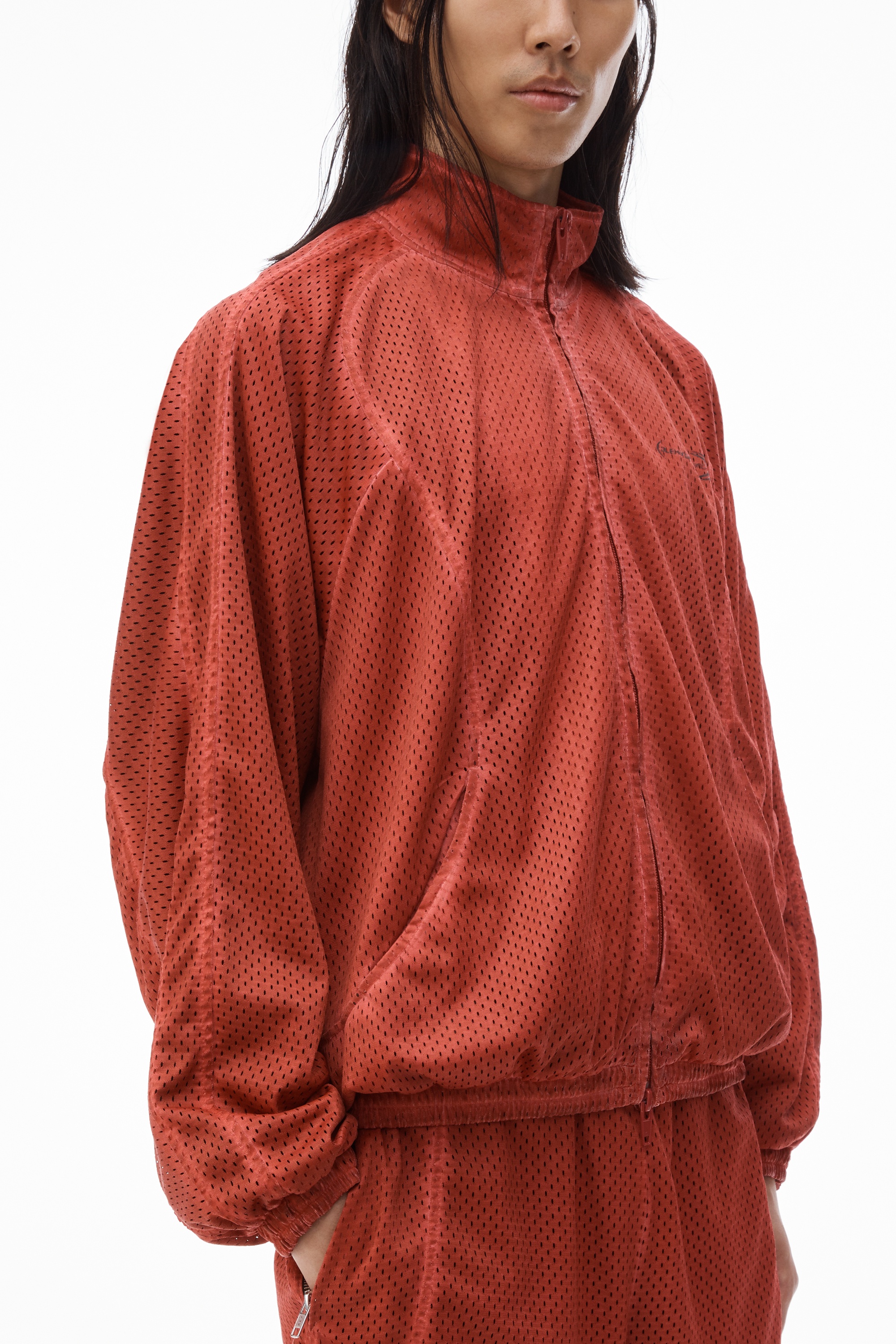 Track Jacket in Perforated Mesh - 3
