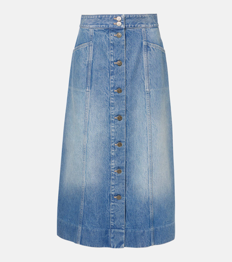 Denim midi skirt - 1