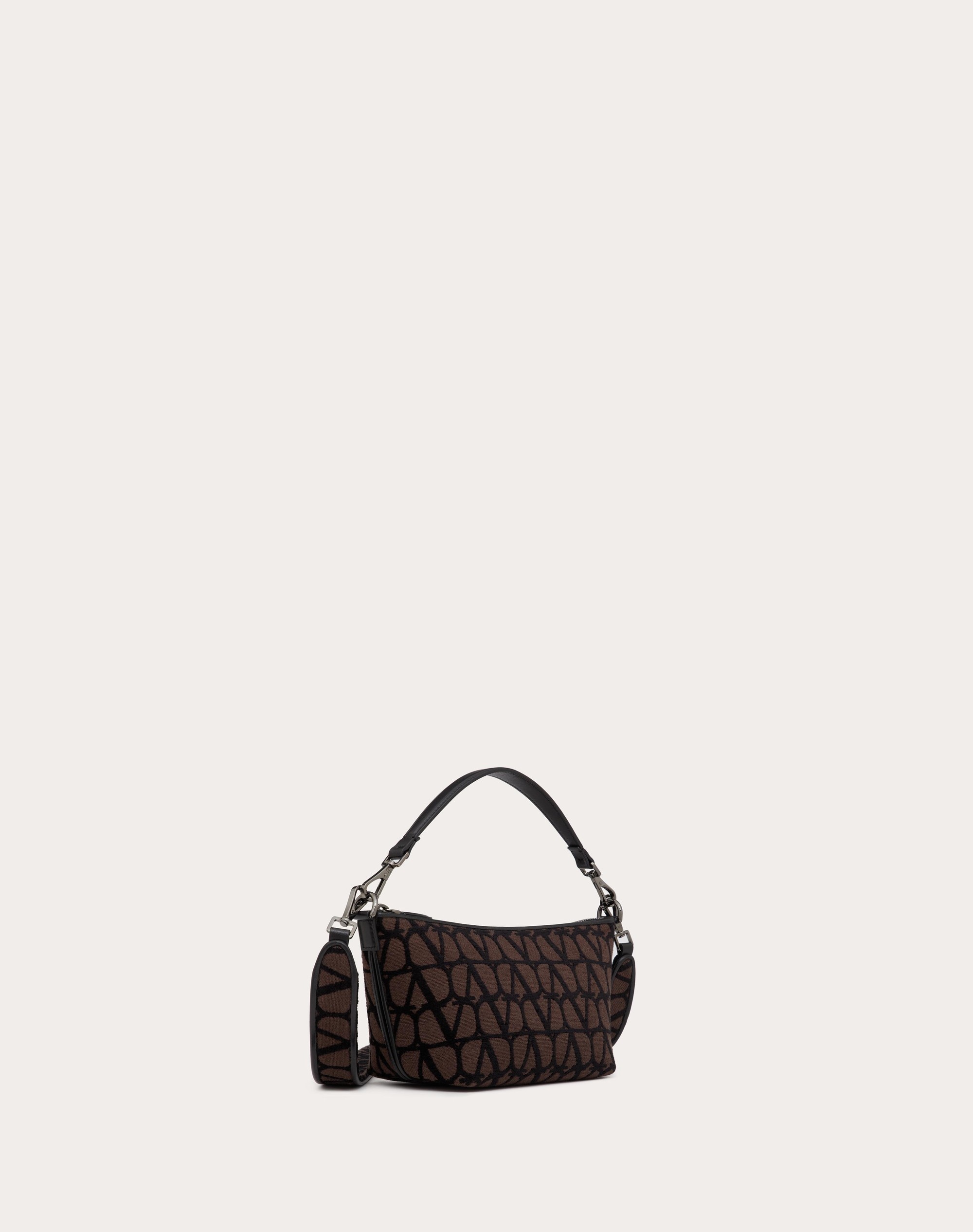 TOILE ICONOGRAPHE SHOULDER BAG WITH LEATHER DETAILS - 3
