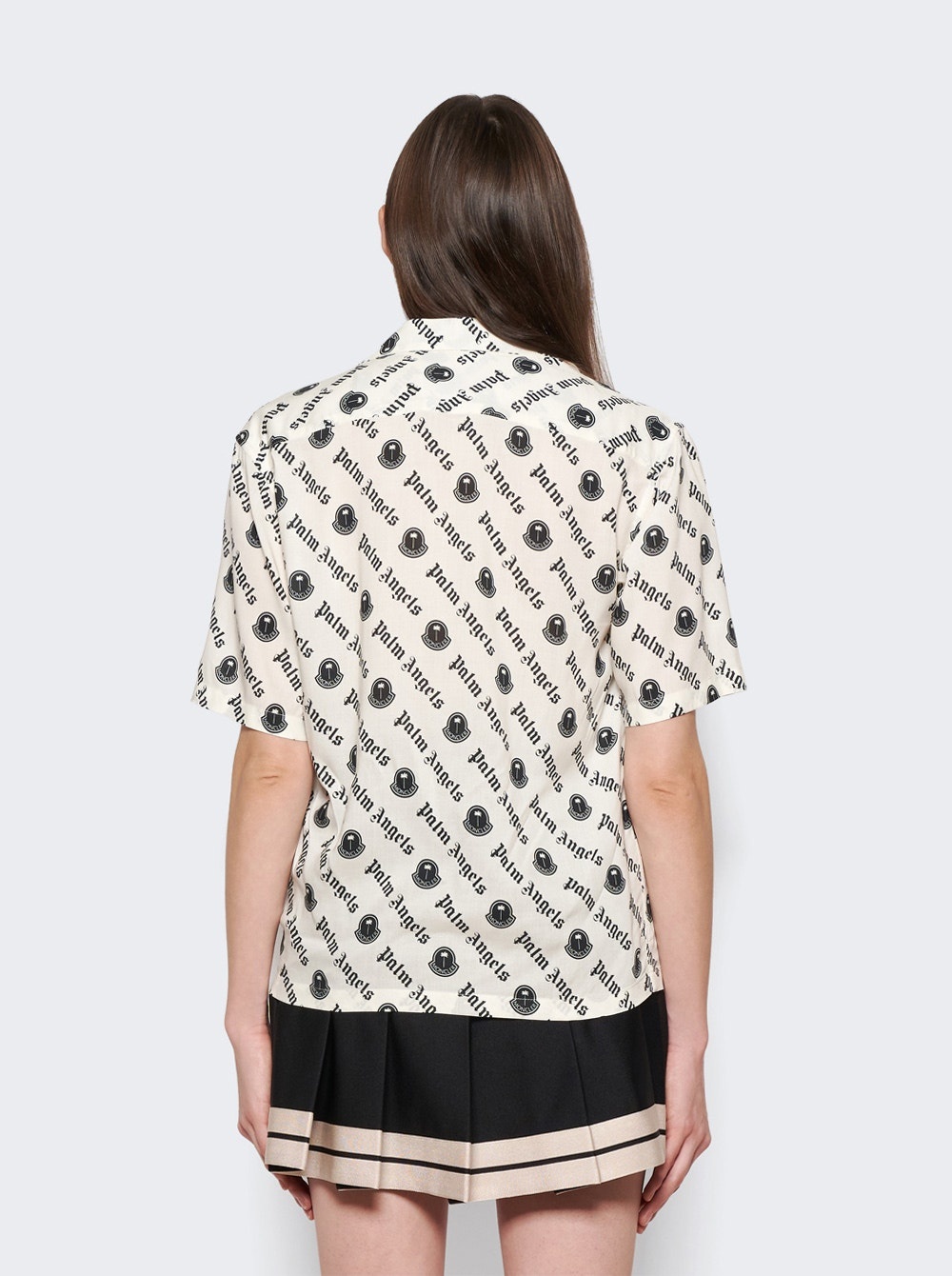 X Palm Angels Logo Printed Short Sleeve Shirt - 8