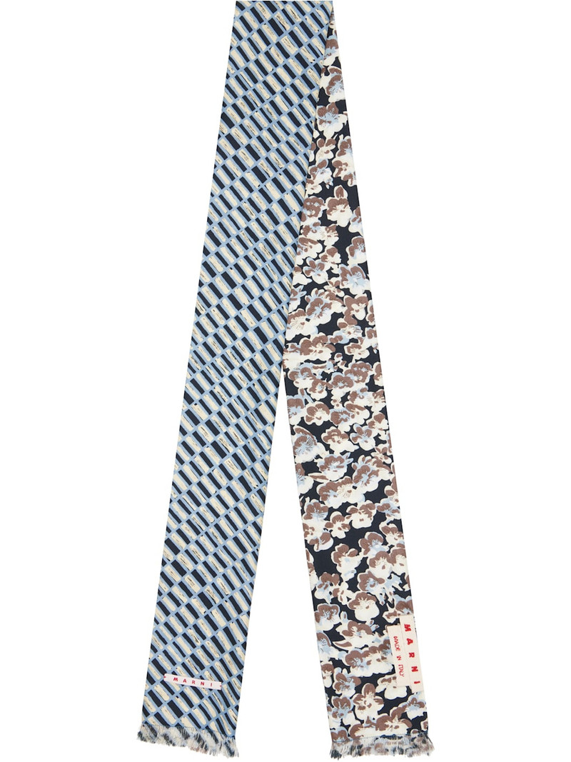 Multicolor Contrast Prints Scarf 1