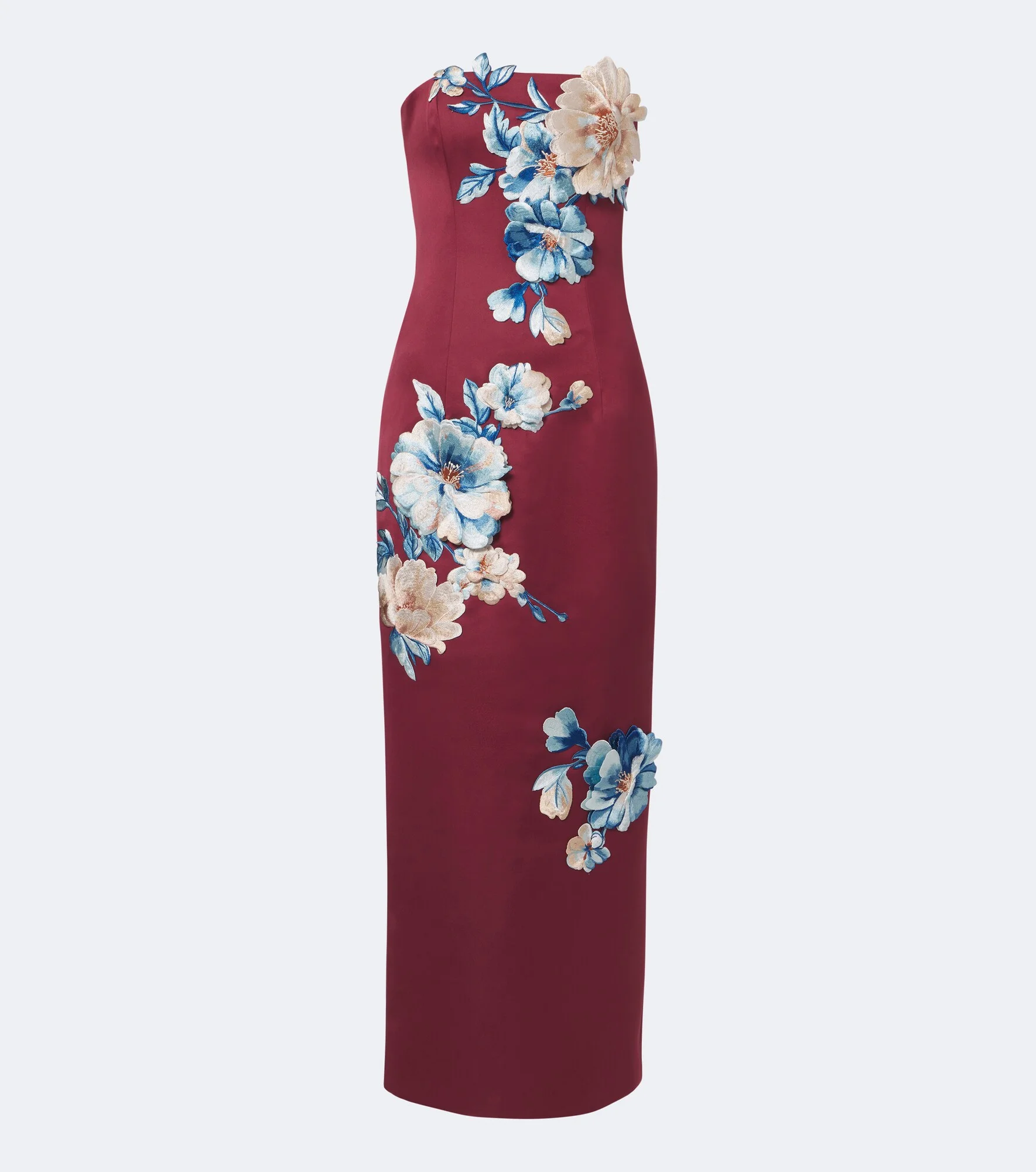 Rayna floral-appliqué bustier dress - 1