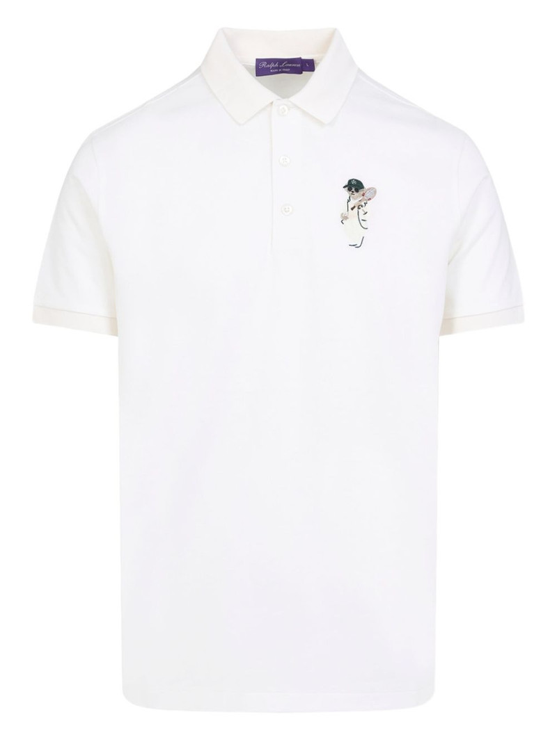 embroidered-bear polo shirt 1