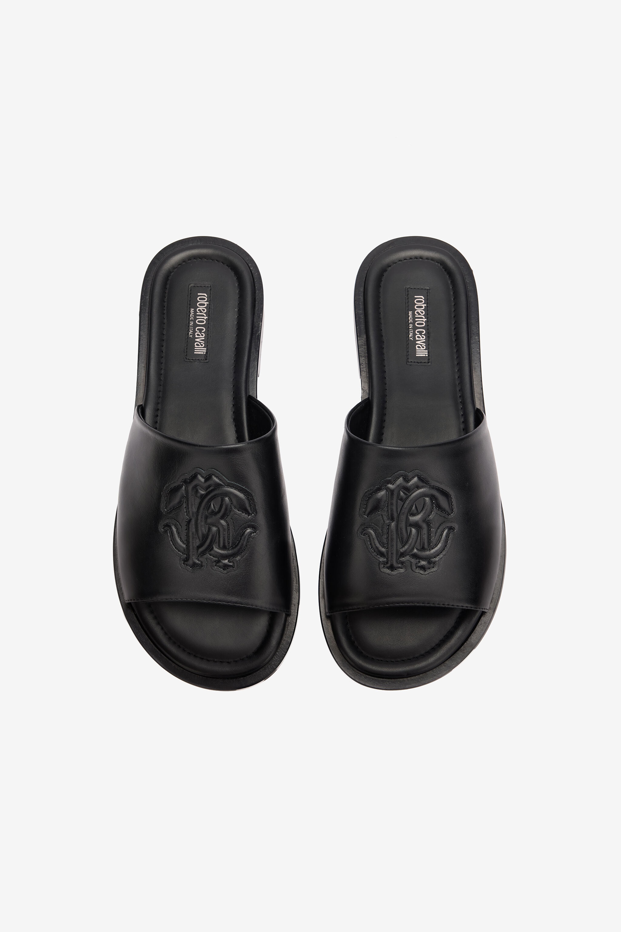 Slides With Mirror Snake Monogram - 5