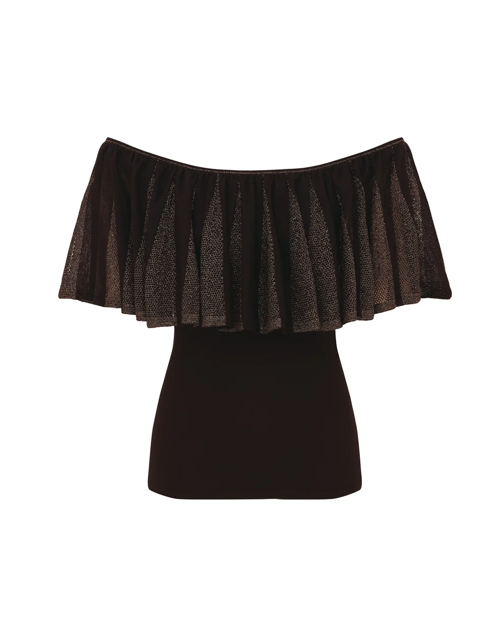 VALIANT METALLIC FRILL TOP - 1
