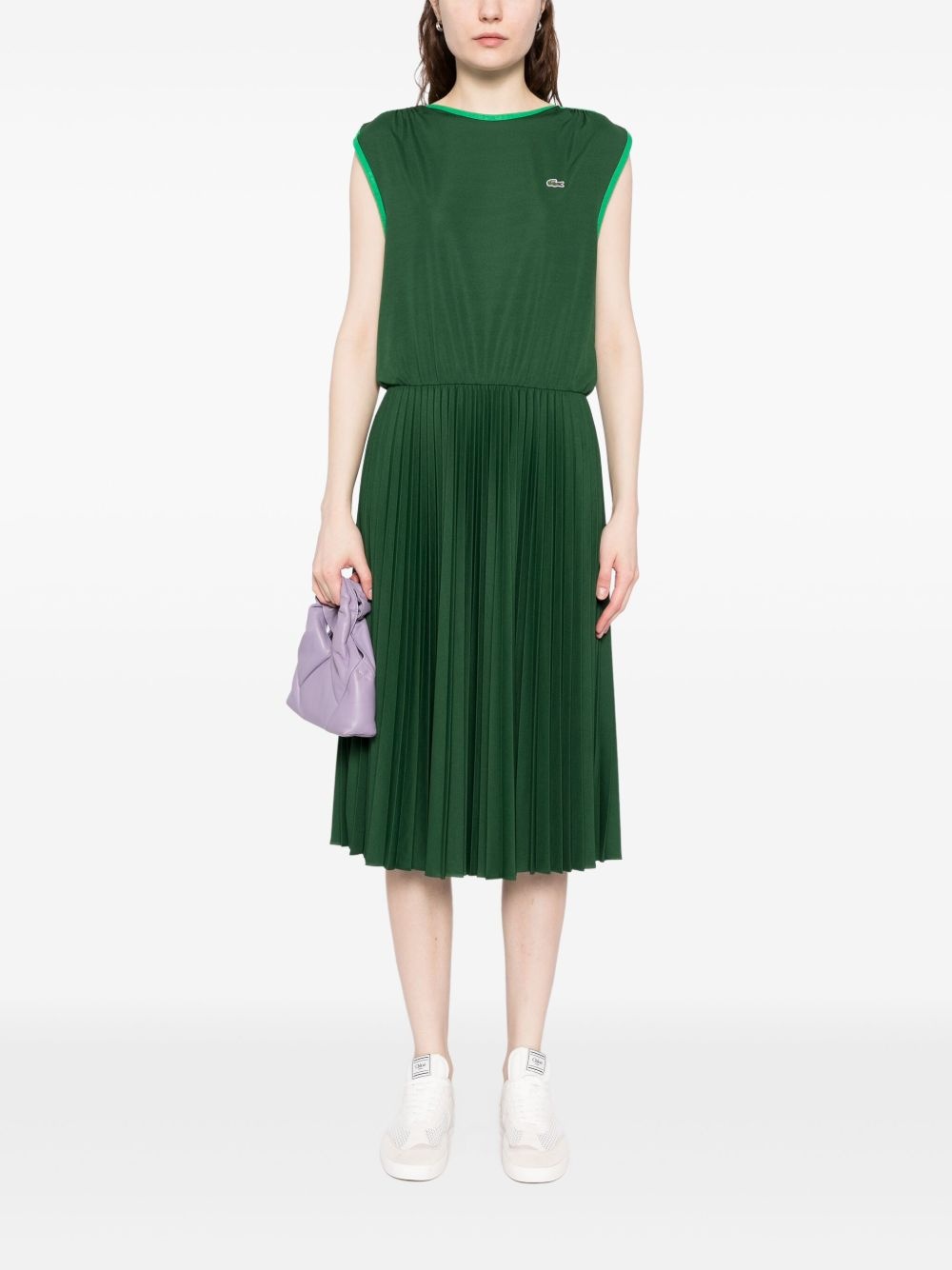 sleeveless pleated dress - 2