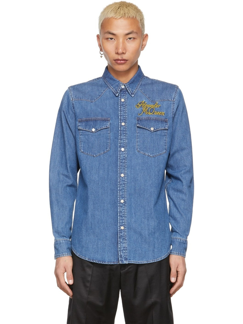 Blue Organic Cotton Shirt - 1