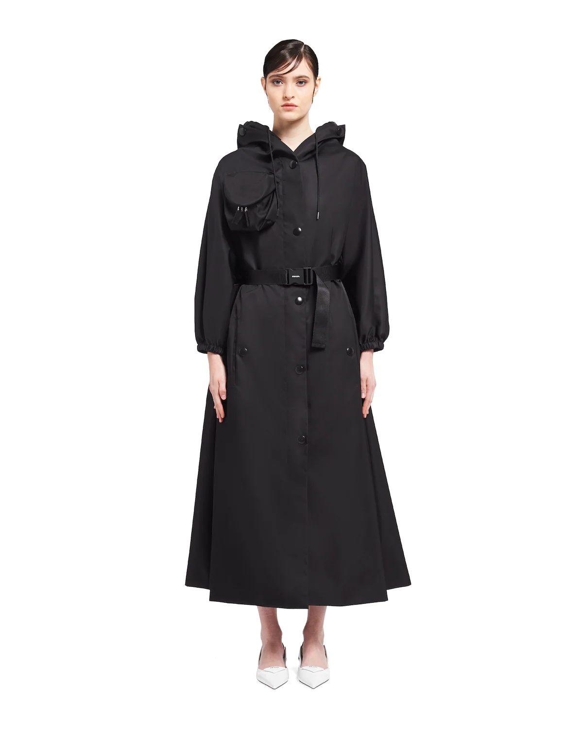 Re-Nylon Gabardine hooded raincoat - 2