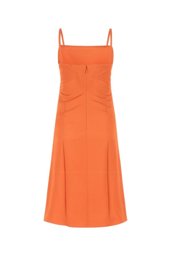 Loewe Woman Orange Satin Dress - 2