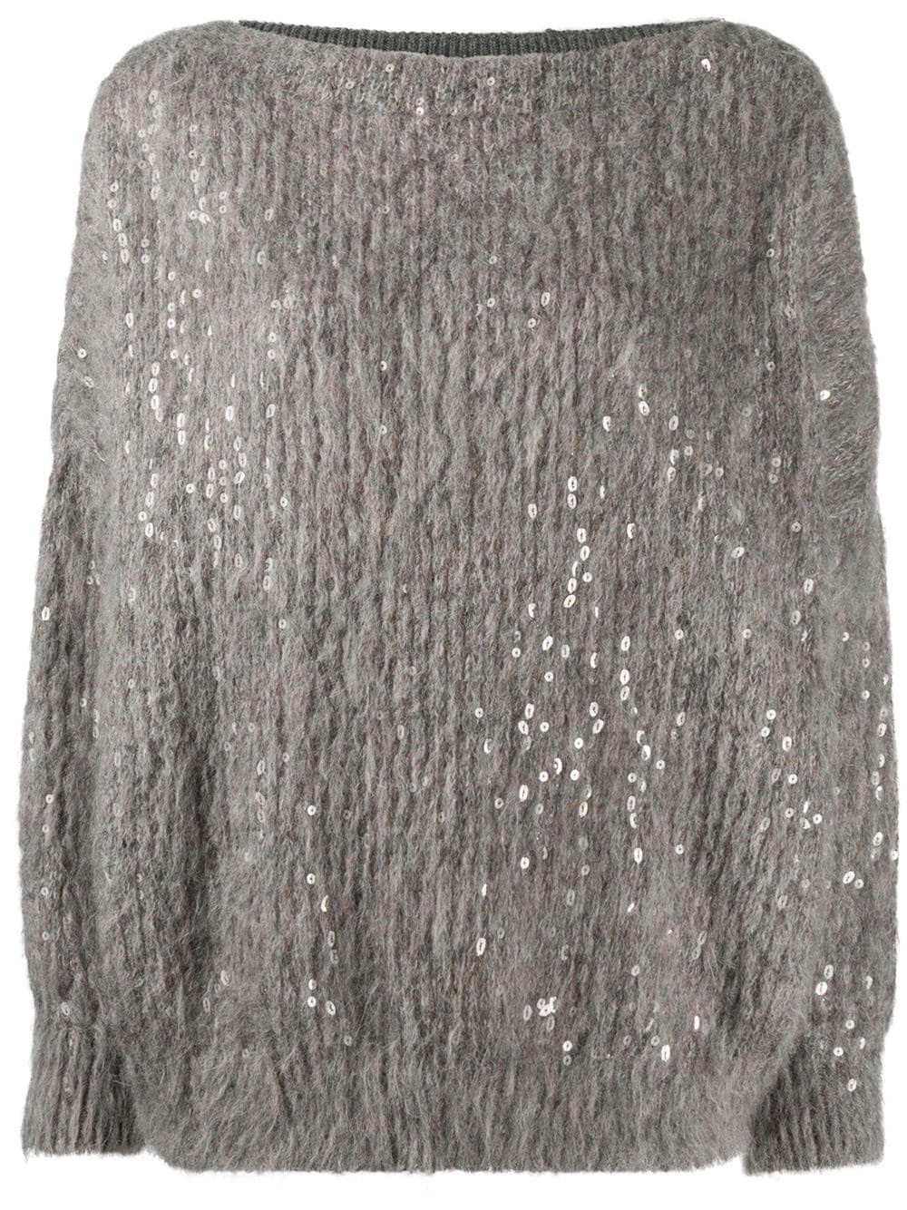 sequin-embellished loose-fit jumper - 1