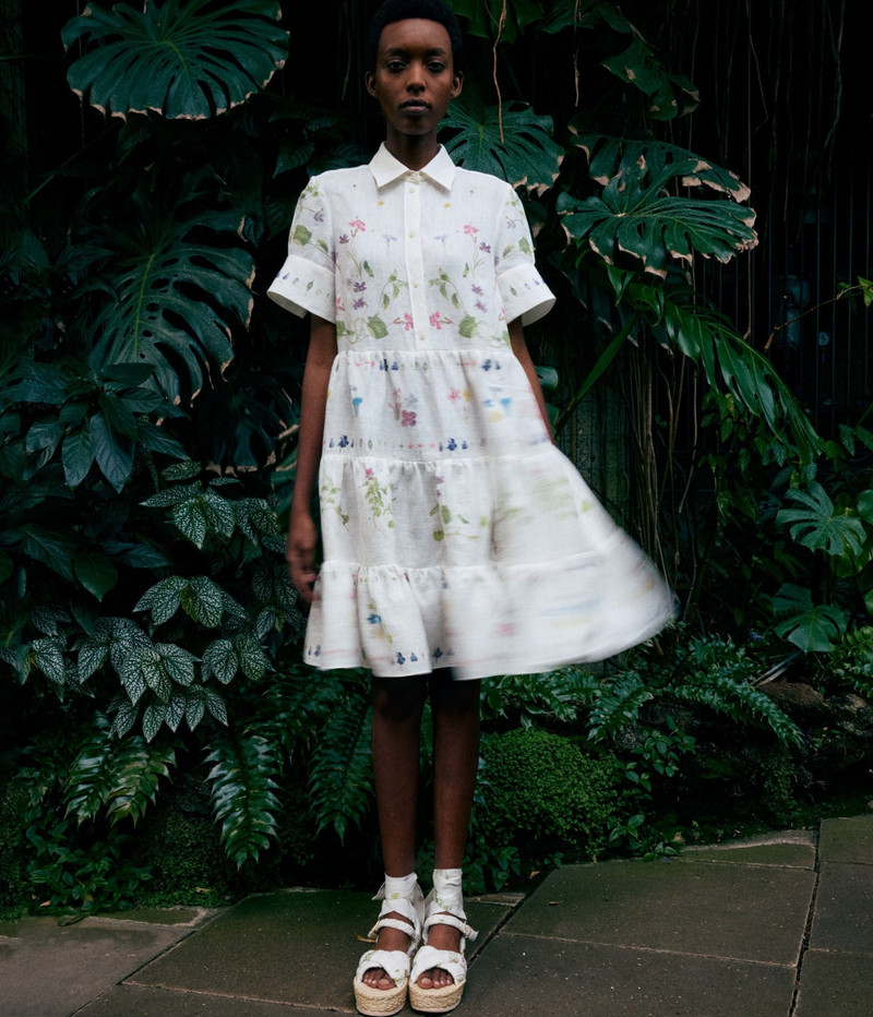 Erdem SHORT SLEEVE MINI SHIRT DRESS outlook