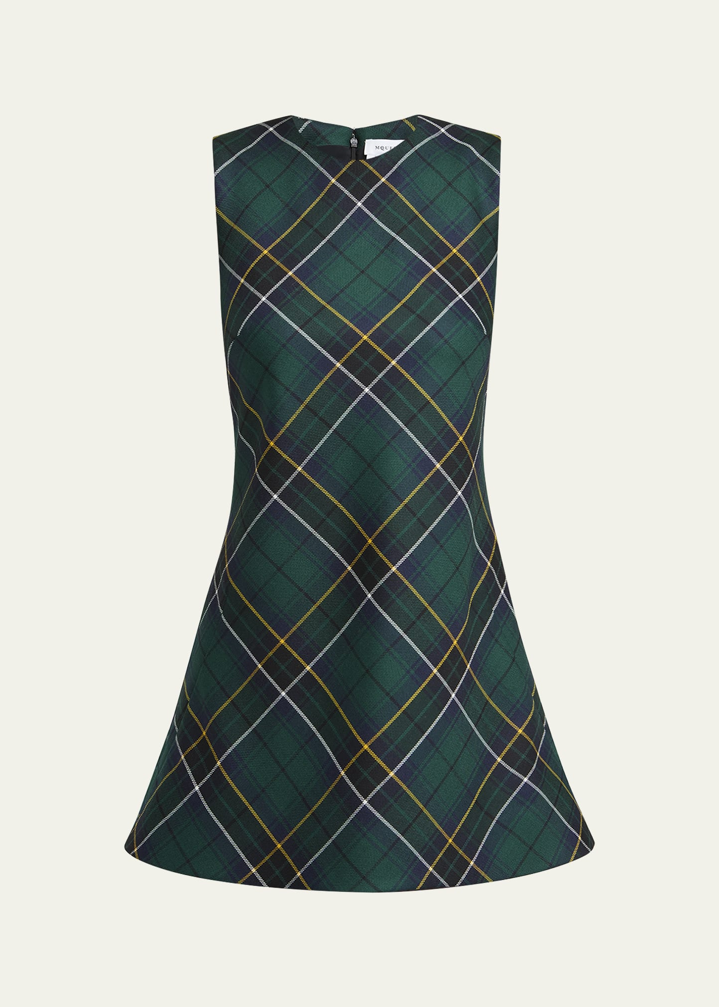 Tartan Sleeveless Flared Mini Dress - 1