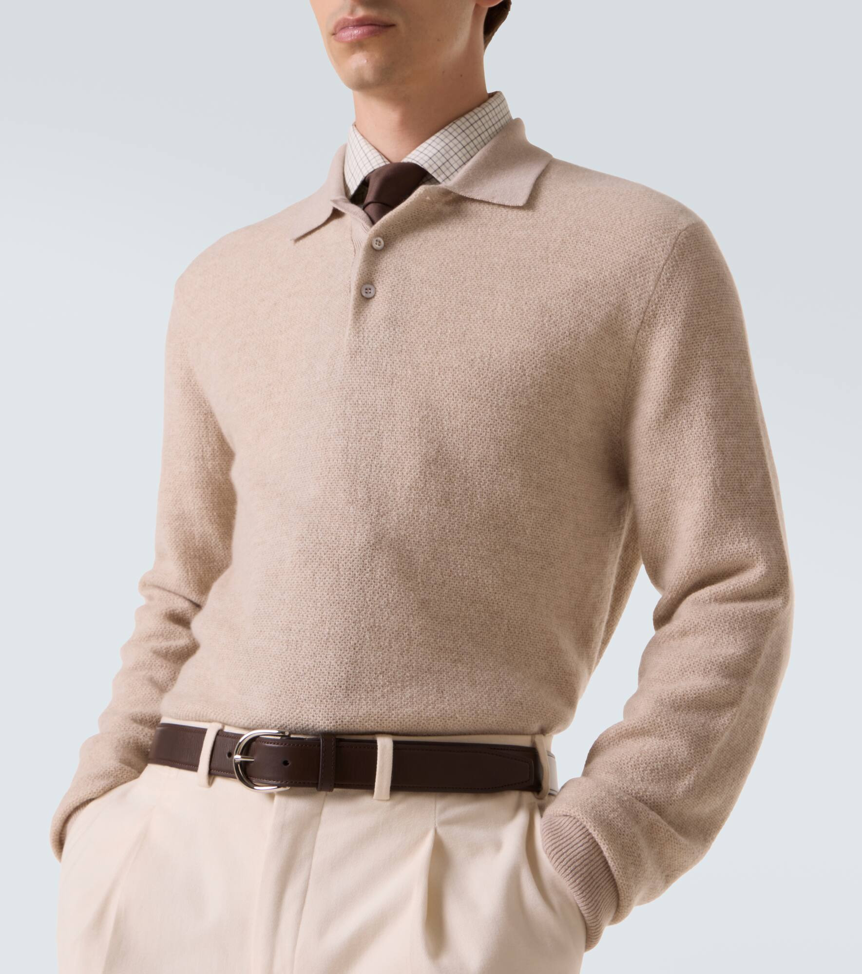 Cashmere polo sweater - 5