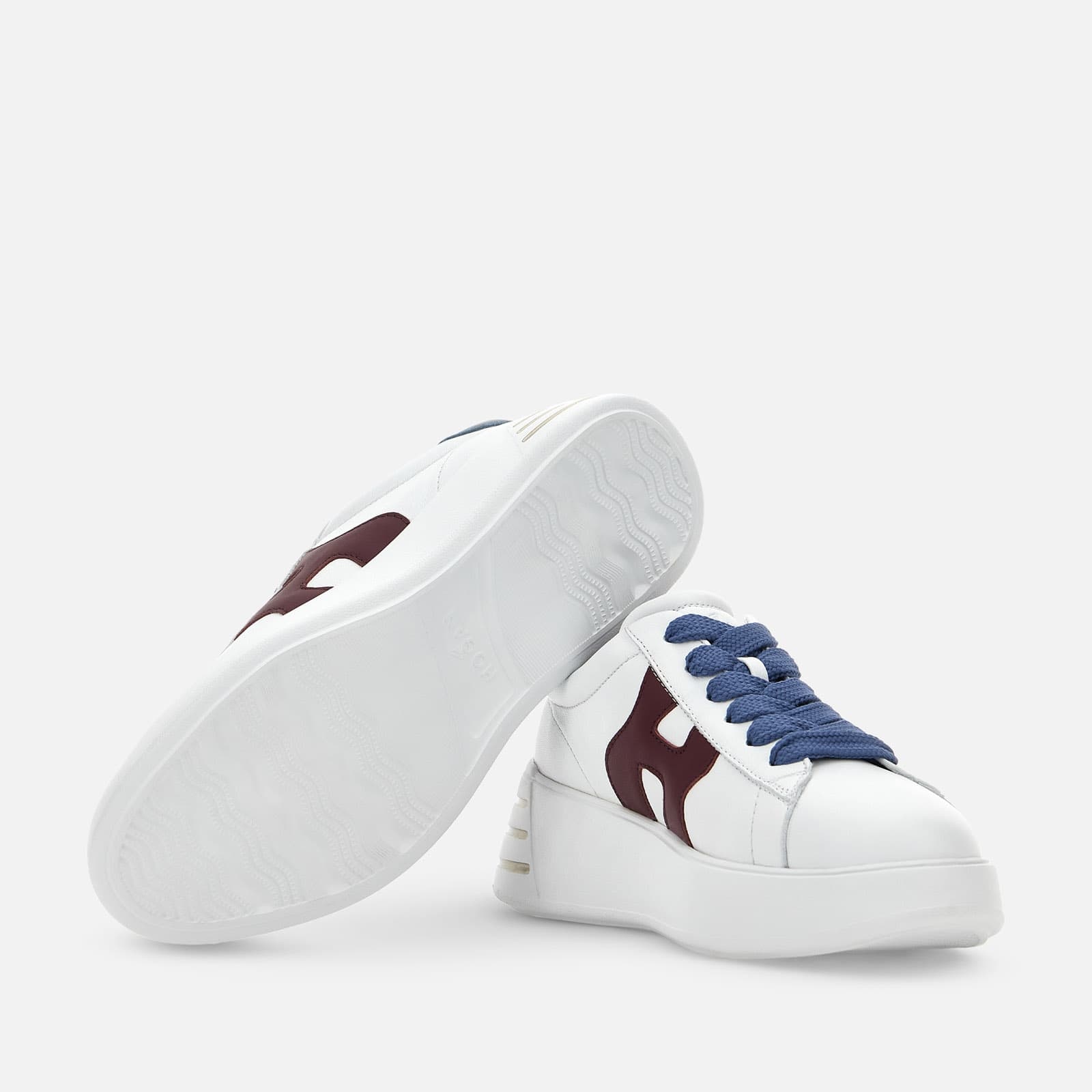 スニーカー HOGAN White Nappa Leather Rebel Sneakers Rebel leather sneakers in white - Hogan | Mytheresa