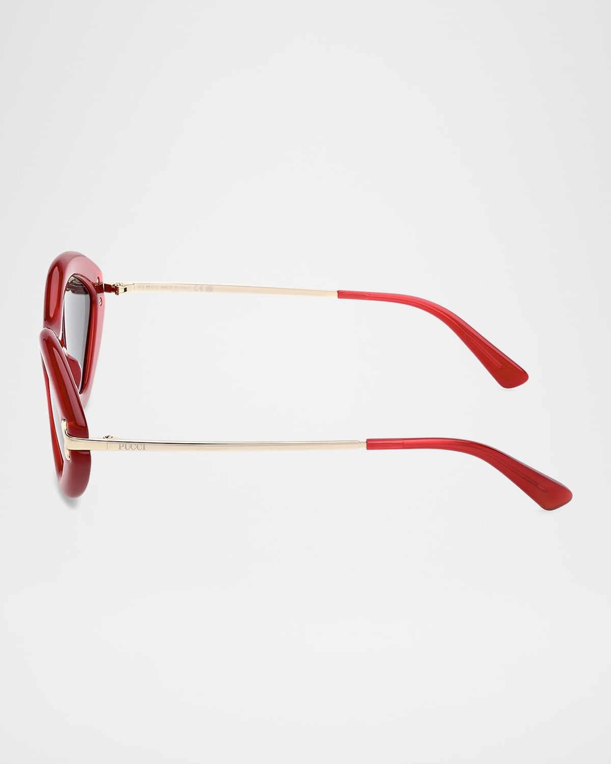 Logo Acetate & Metal Oval Sunglasses - 4