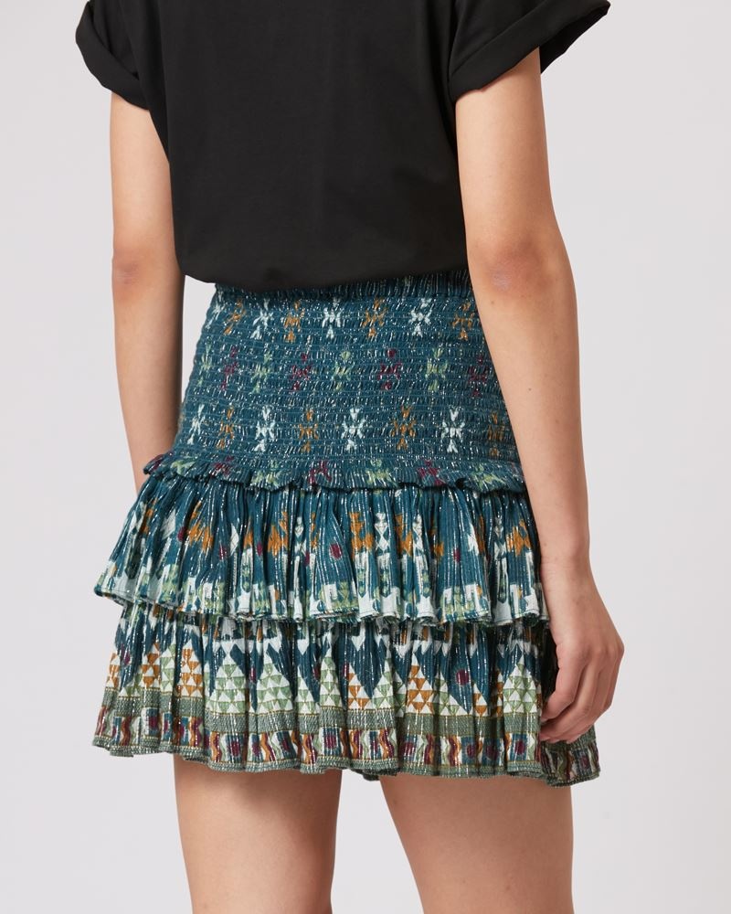 NAOMI COTTON AND LUREX SHORT SKIRT - 5