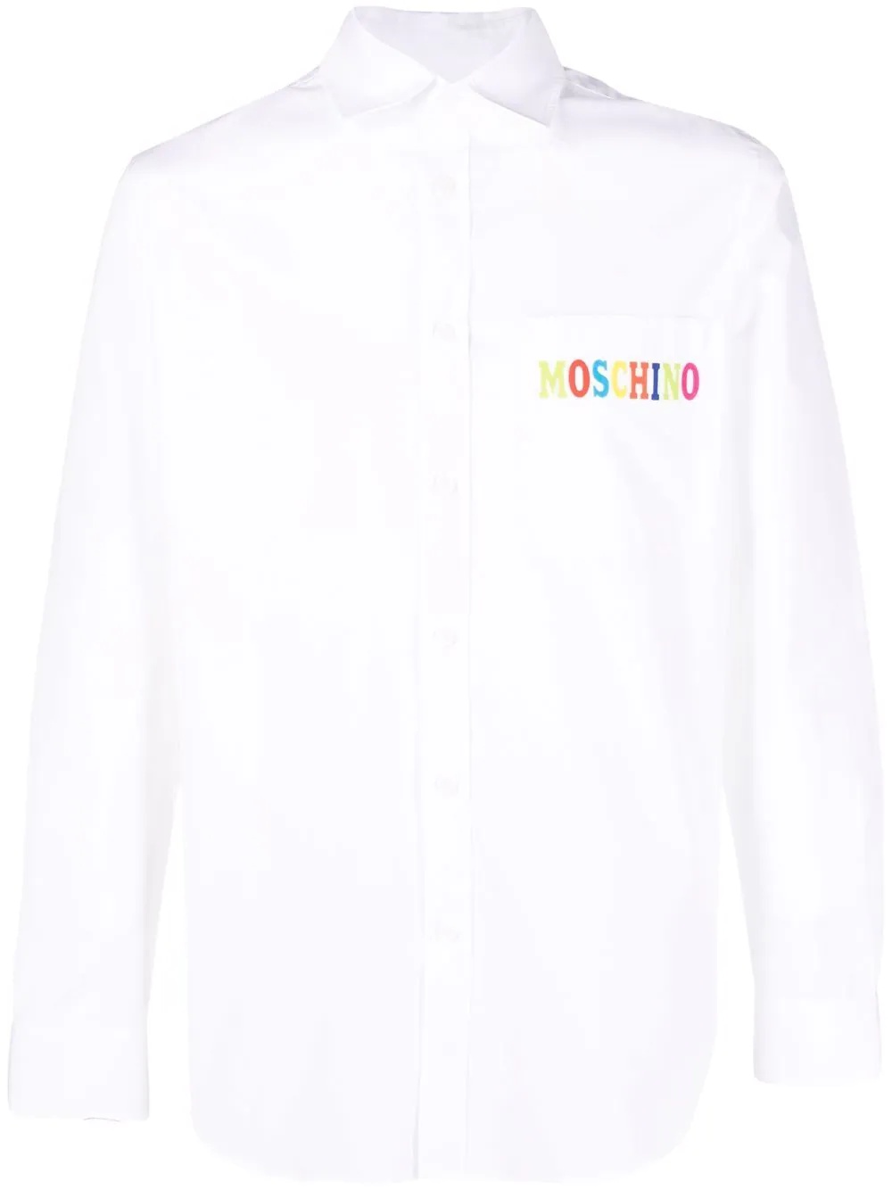 embroidered logo long-sleeve shirt - 1