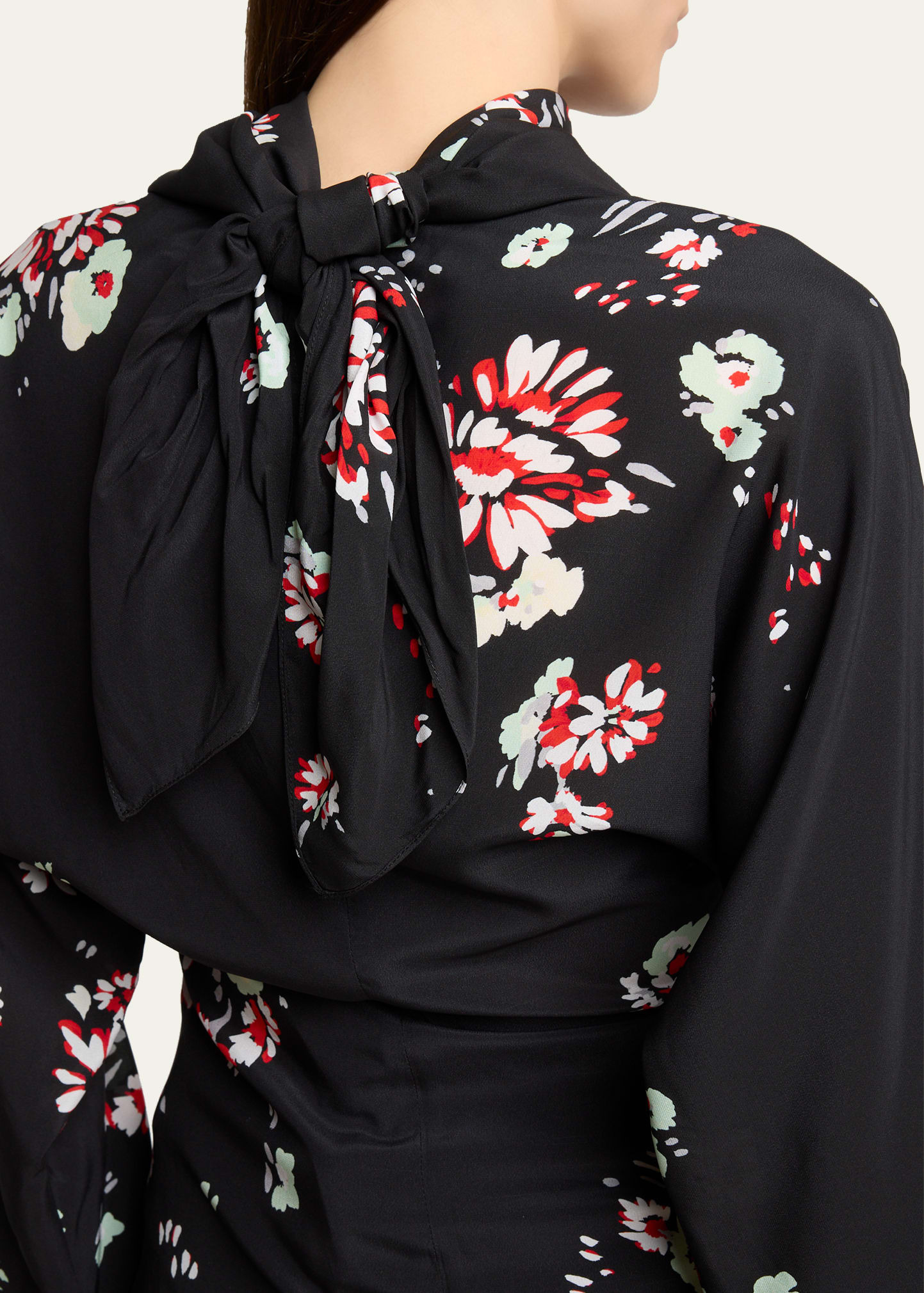 Ysabelle Floral Draped Long-Sleeve Top - 5