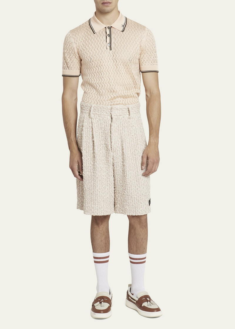 AMIRI Men's Boucle Tweed Skater Shorts outlook