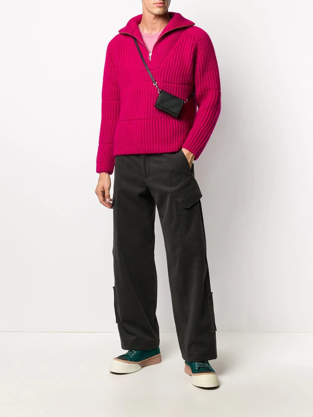 chunky knit zip jumper - 2